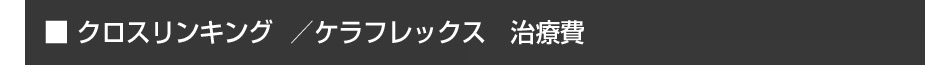 クロスリンキング／ケラフレックス　治療費